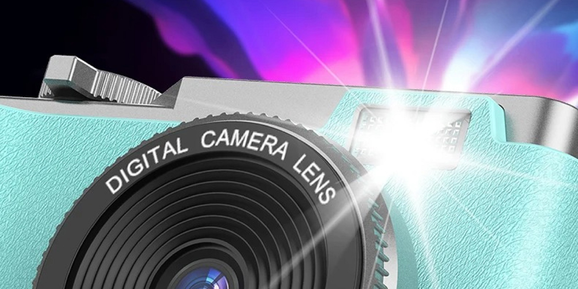 4k CCD Digital Zoom Student Digital Camera 48MP Portable Digital Photography Camera 180° Flip Screen Selfie Camera，with 64GB SD card