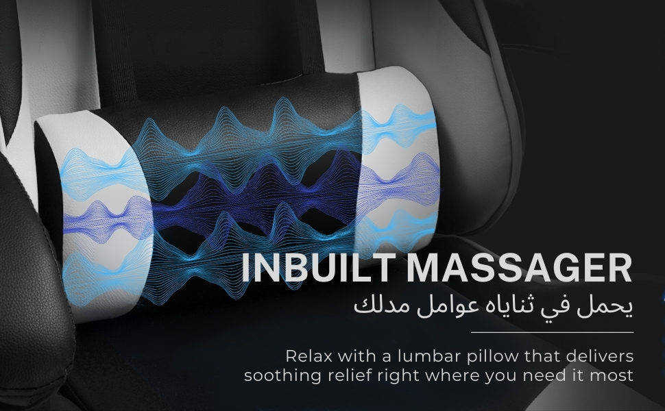 GTPLAYER #1USA Ergonomic Gaming Chair with USB Massage Cushion, Footrest & Armrests – PU Leather Computer Video Game Desk Chair with Adjustable Lumbar Support & Headrest for Gaming & Office (Red) Red