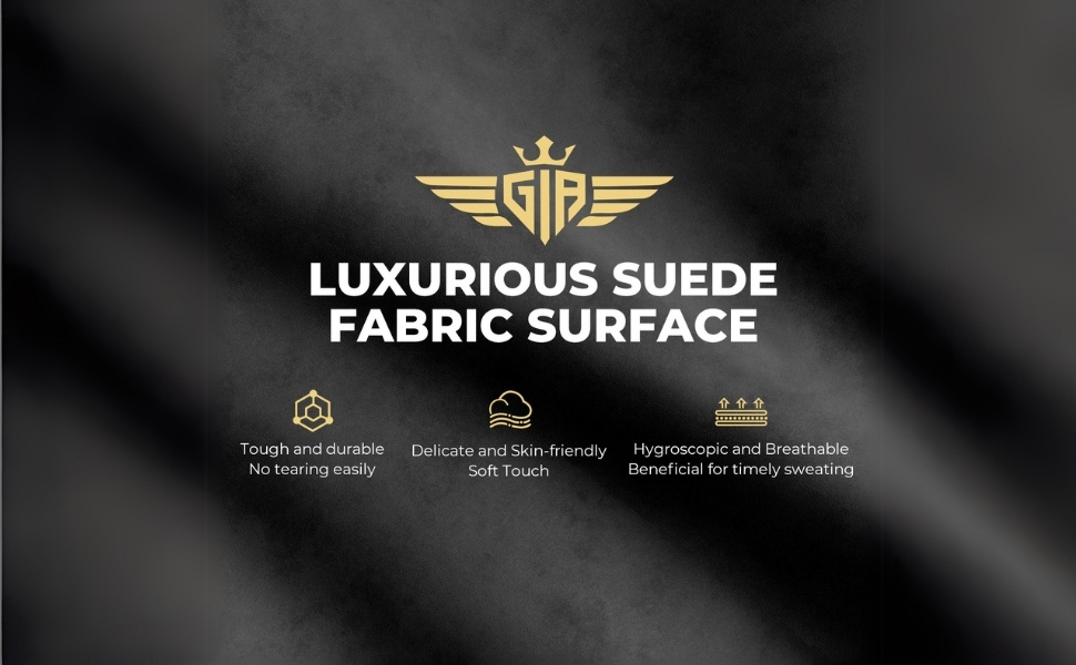 GTPLAYER #1USA Ergonomic Gaming Chair Fabric with Pocket Spring Cushion, Footrest & Armrests – Computer Video Game Desk Chair with Adjustable Lumbar Support & Headrest for Gaming & Office (Black) Black