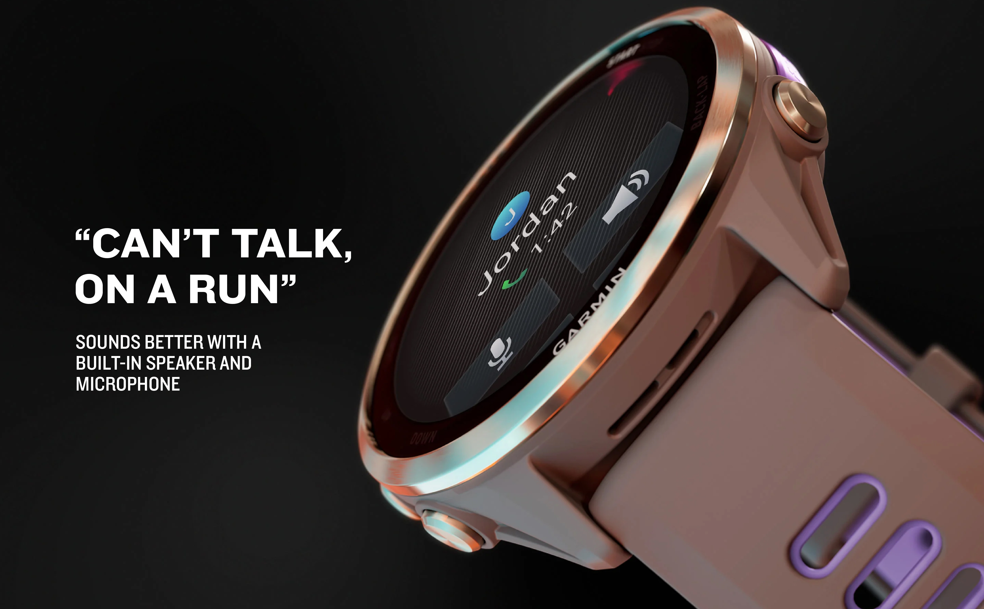 Forerunner 970 - 47MM - Soft Gold Titanium with French Gray Case and French  Gray/ Translucent Indigo Band - Up to 15 Days of  Battery life  - 1.4