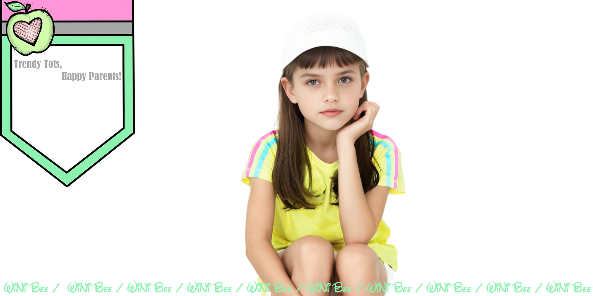 Girls T-Shirt with heart print ribbon shouder Fashion Girl Top Kids Casual Tee Round Neck Short Sleeve