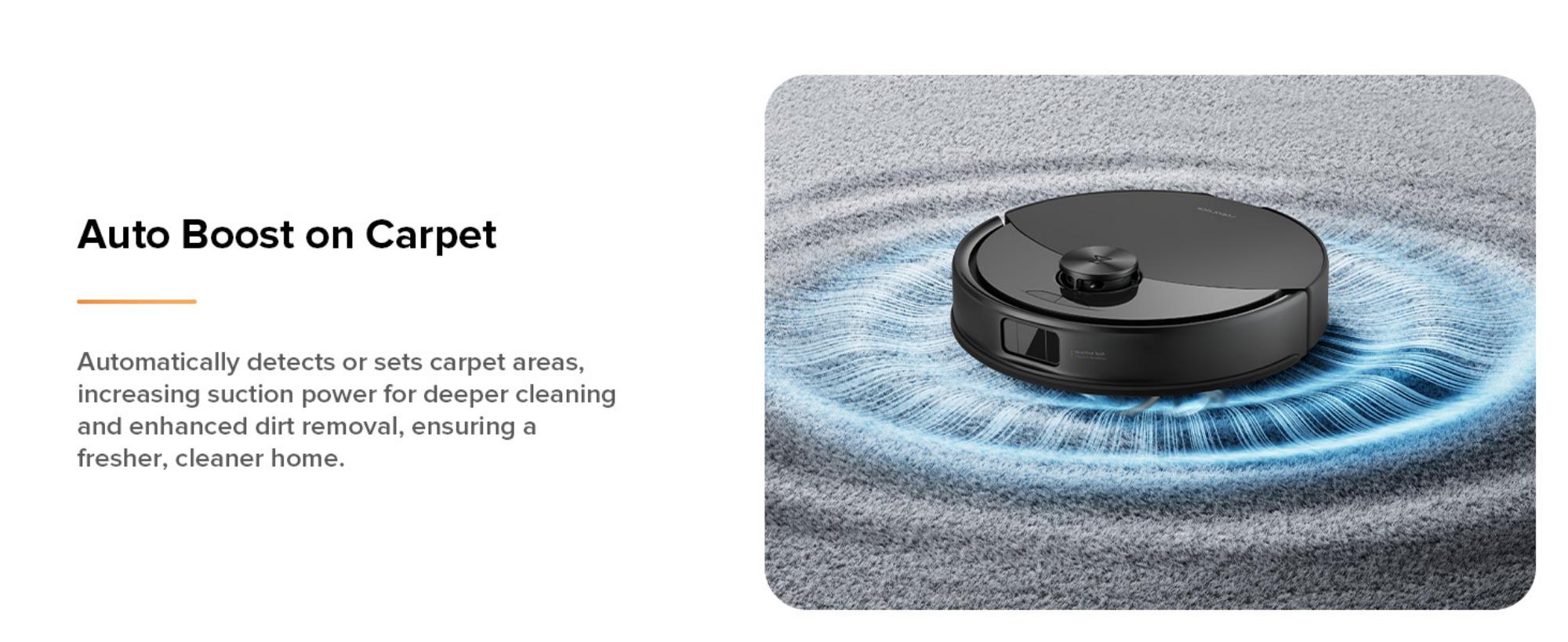 Q10 VF+ Robot Vacuum and Mop,10,000Pa Suction Self-Emptying, Hands-Free Cleaning for up to 7 Weeks,, Obstacle Avoidance, LiDAR Navigation, No-Go Zones, Black 60 W Q10 VF+ Black