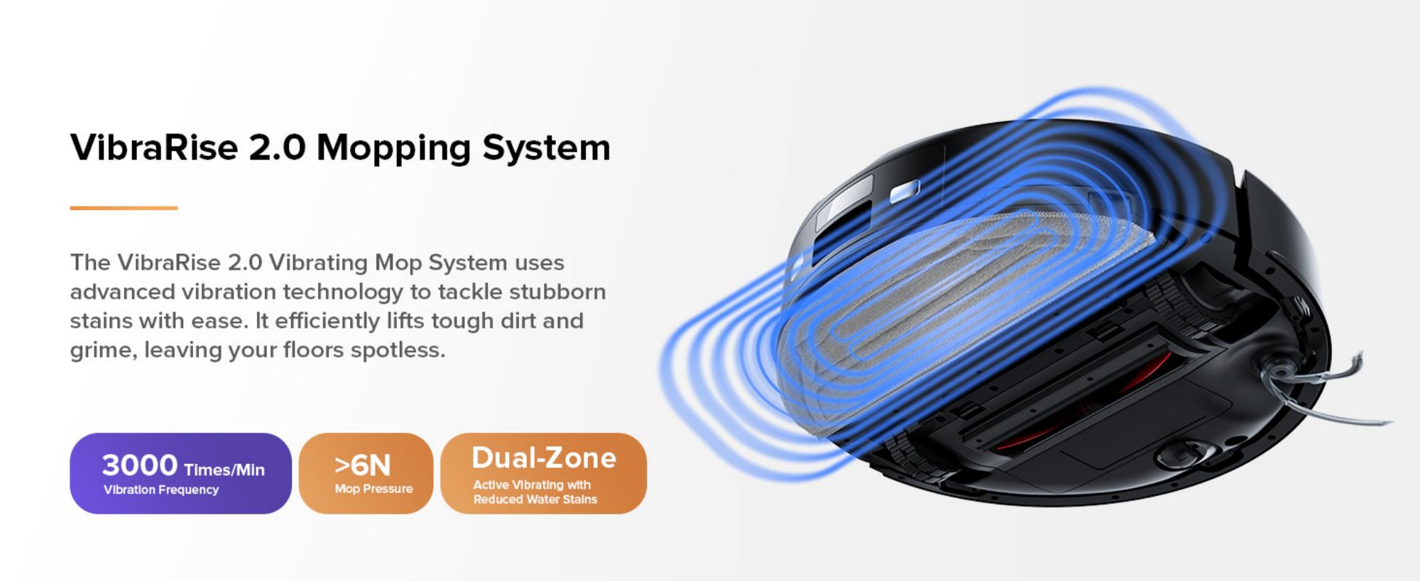 Q10 VF+ Robot Vacuum and Mop,10,000Pa Suction Self-Emptying, Hands-Free Cleaning for up to 7 Weeks,, Obstacle Avoidance, LiDAR Navigation, No-Go Zones, Black 60 W Q10 VF+ Black