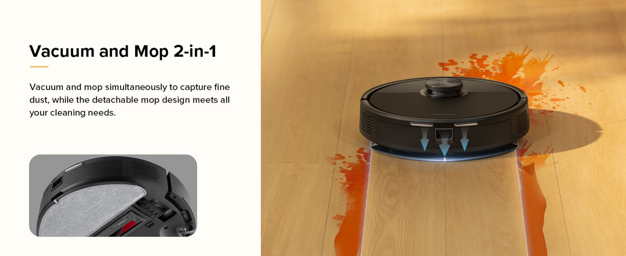 Q7 TF Robot Vacuum and Mop, Upgraded from Q5 Max+, 7 Weeks Self-Emptying, 10000Pa Suction, Dual Anti-Tangle System, for Pet Hair & Carpet, PreciSense LiDAR Navigation, App Control, Black 60 W Q7 TF Black