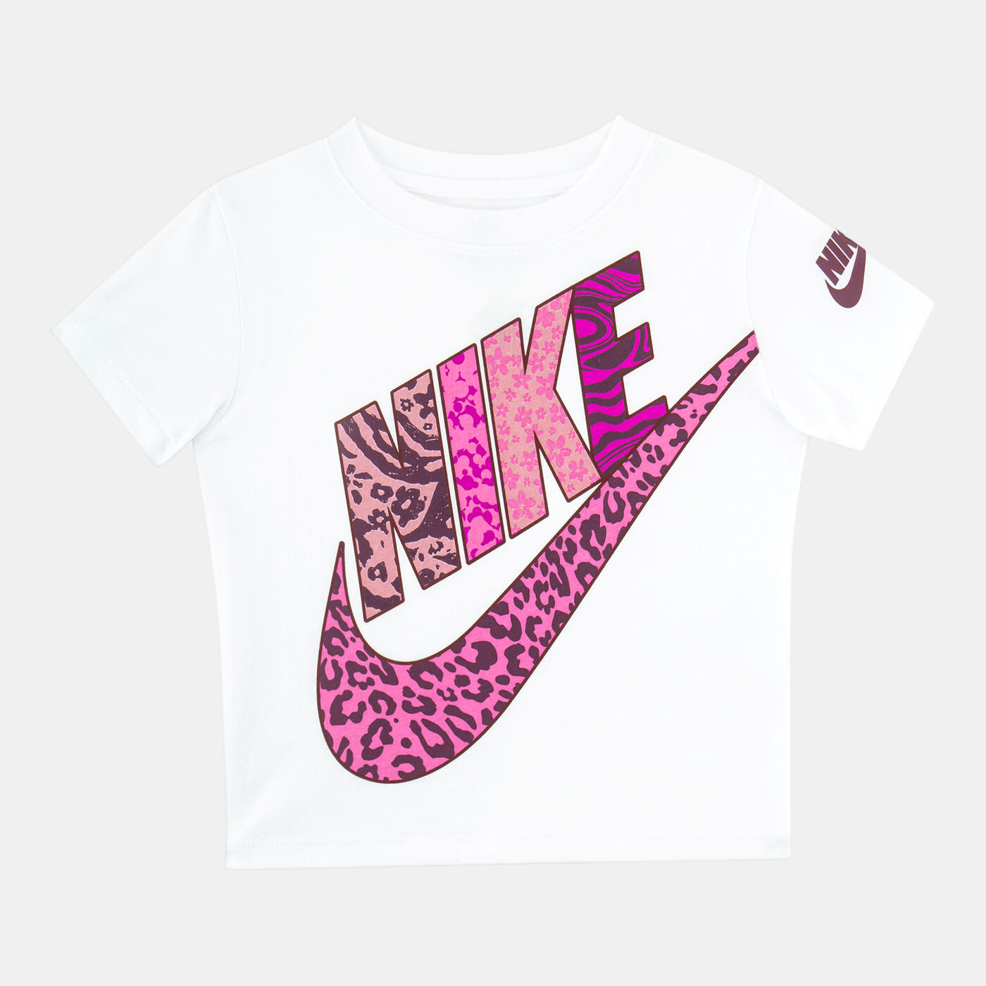 Kids' Animal Print Futura Logo T‑Shirt