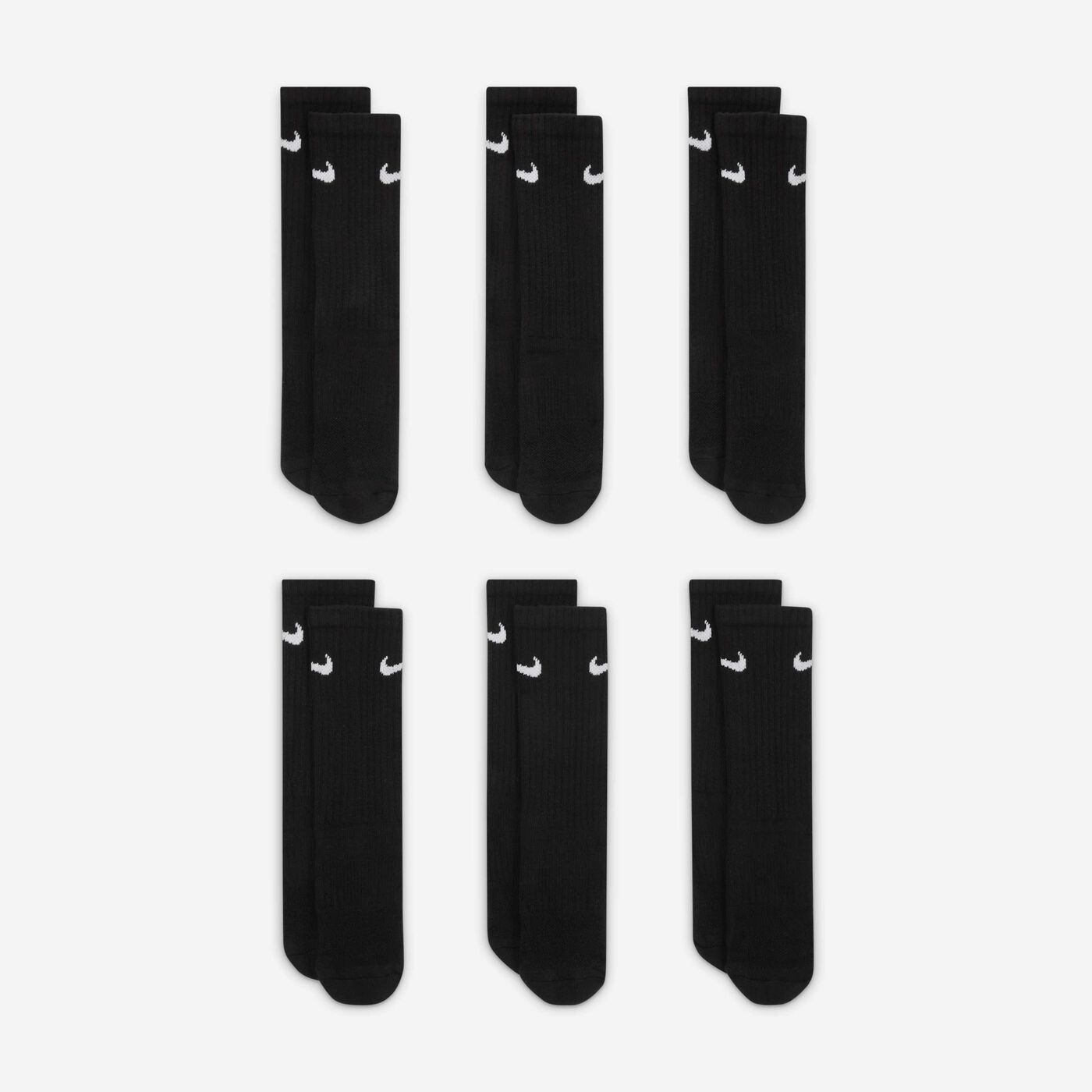 Kids' Everyday Cushioned Crew Socks (6 Pairs)