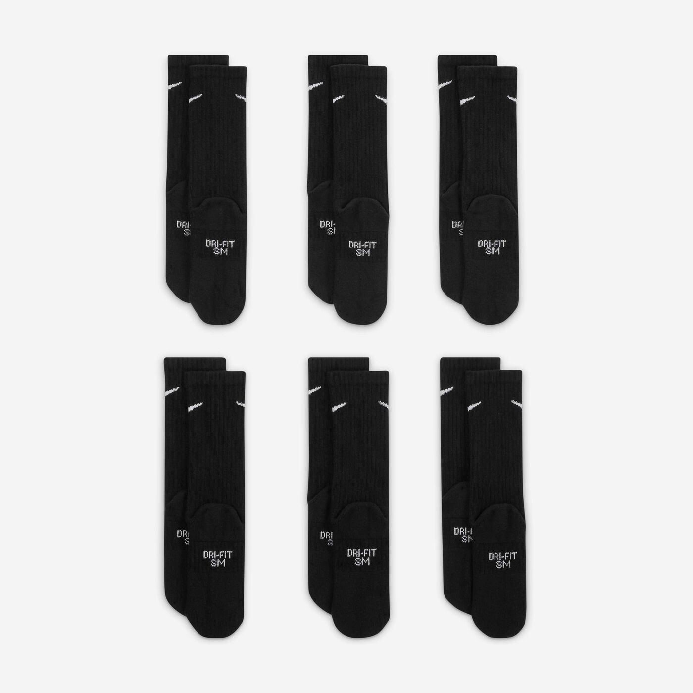 Kids' Everyday Cushioned Crew Socks (6 Pairs)