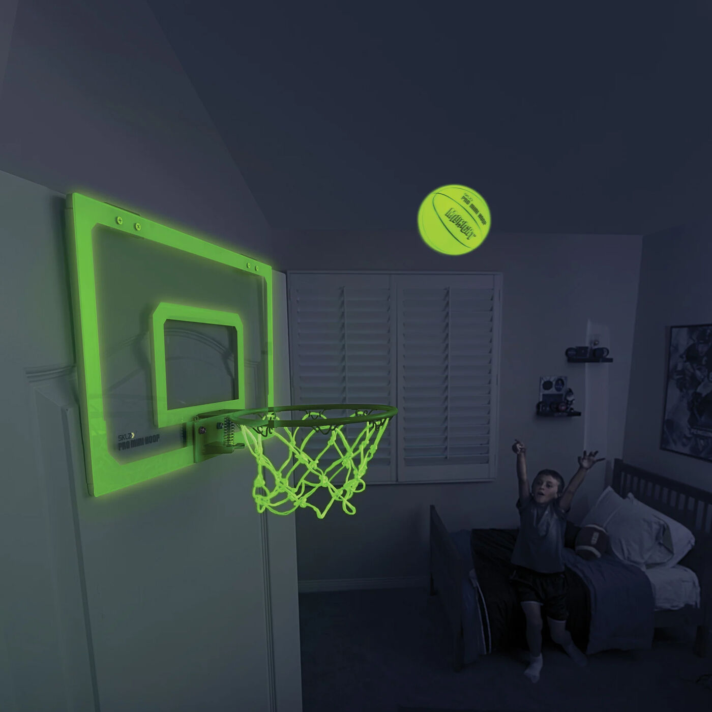 Pro Mini Midnight Basketball Hoop Set