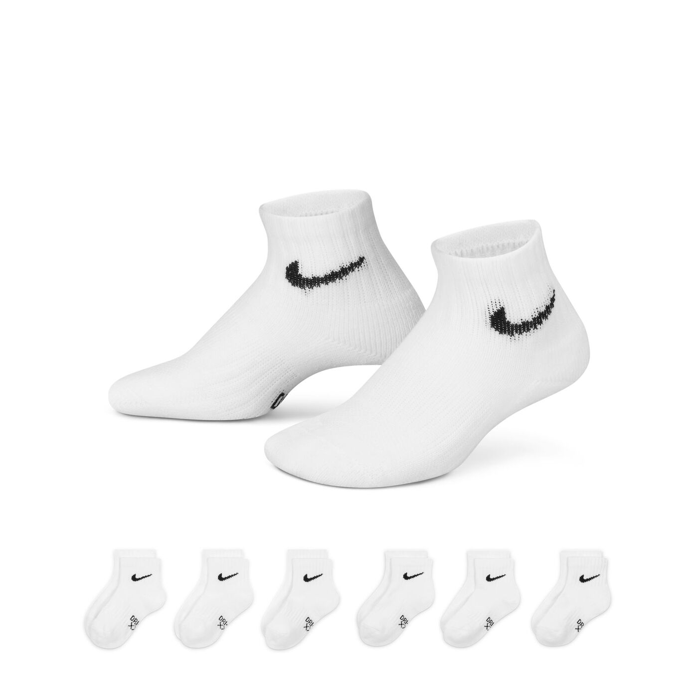 Kids' Dri Fit Ankle Socks (6 Pairs)