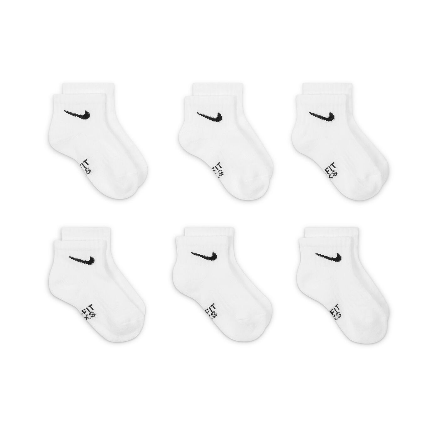 Kids' Dri Fit Ankle Socks (6 Pairs)