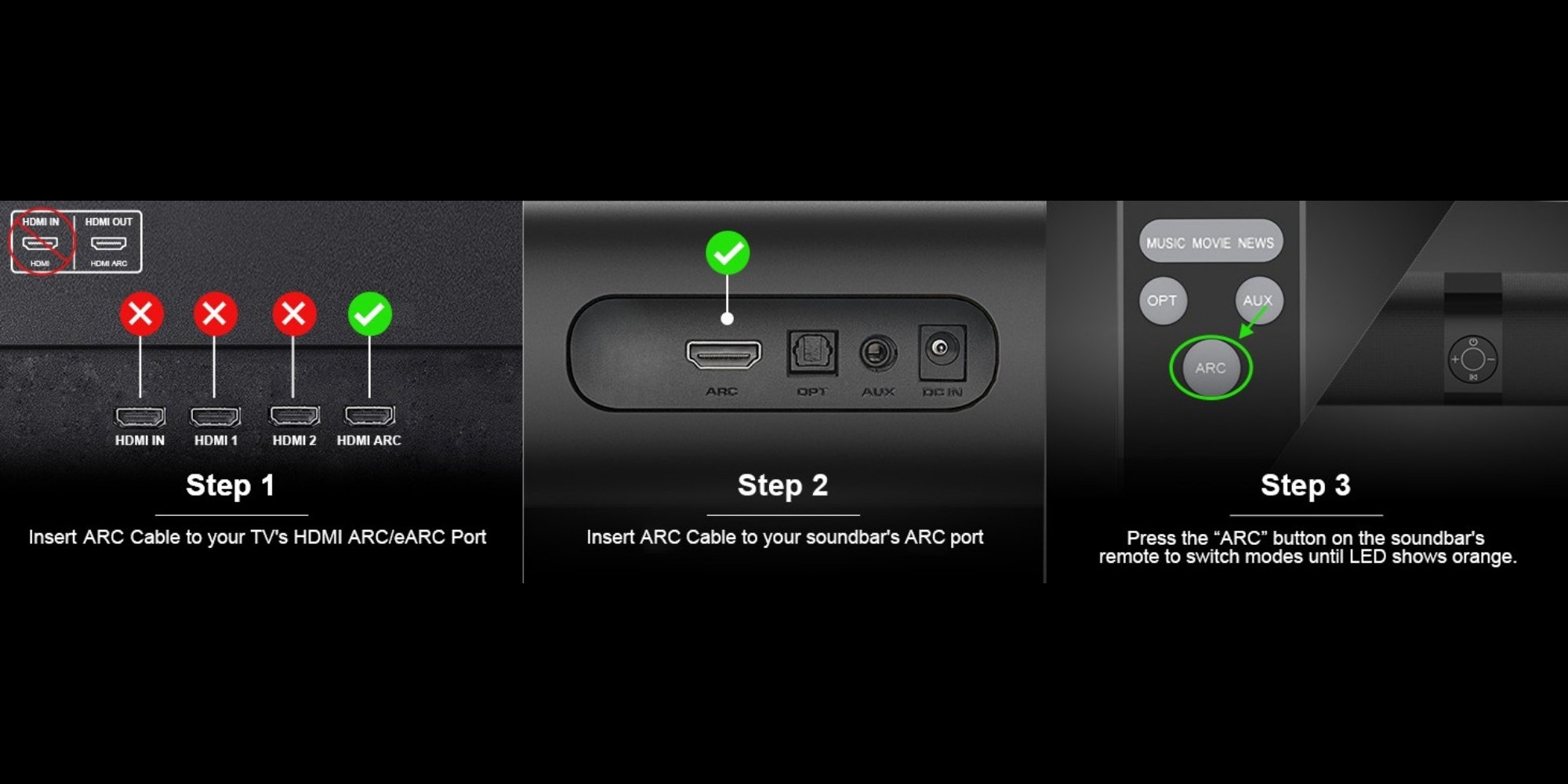 Sound Bar for Smart TV, Soundbar with Bluetooth/ARC/Opt/AUX Connect, Auto Volume Boost, 3 Equalizer Modes, 2 in 1 Detachable Soundbar for TV/PC/Gaming/Projectors