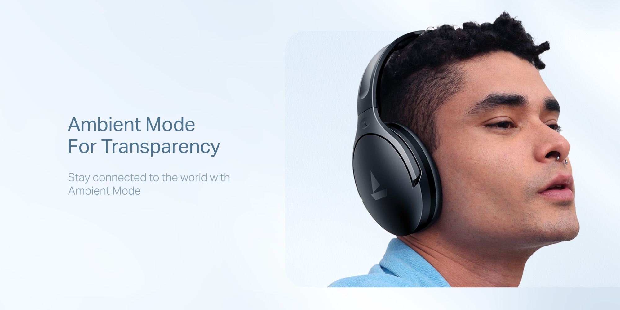 Rockerz 551 ANC Over Ear Headphones w/ Hybrid Active Noise Cancellation, Up to 100H Playtime, ASAP Charge, Ambient Sound Mode & Dual EQ Modes, ENx Technology Sage Green