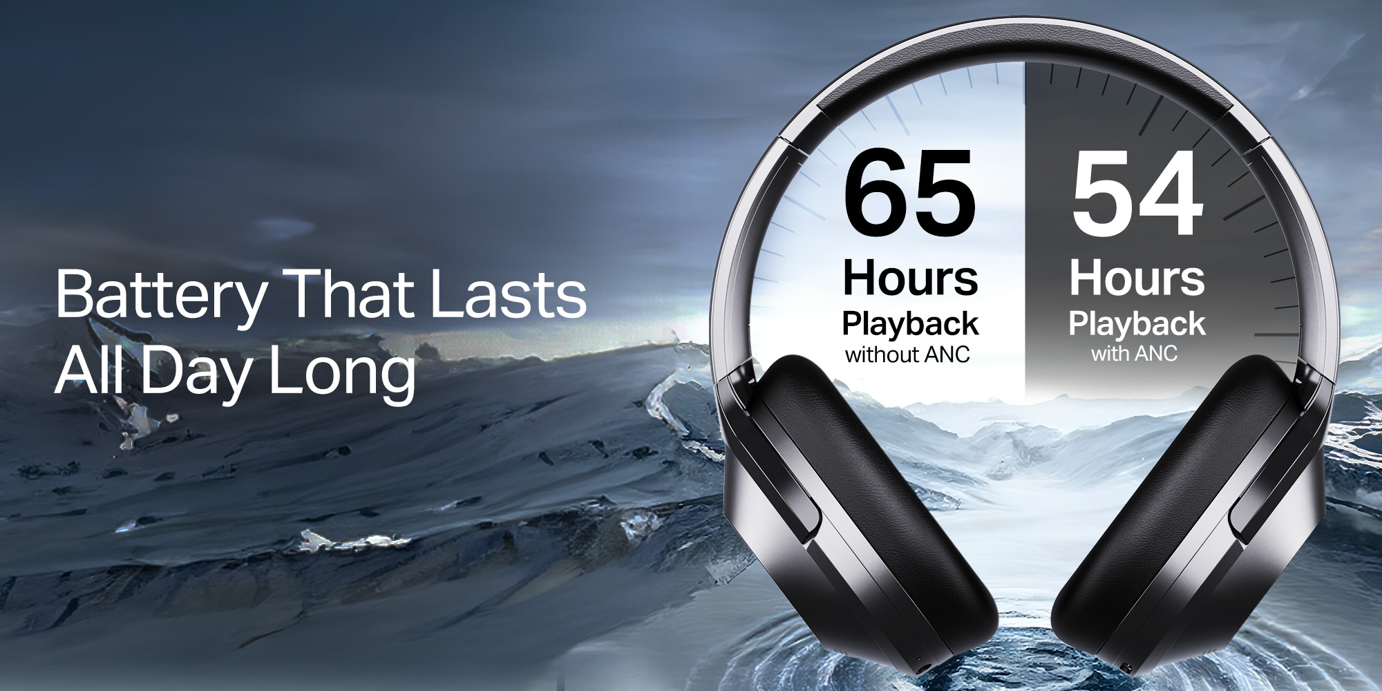 Nirvana 751 ANC w/ Hybrid Active Noise Cancellation(~33dB), 65Hrs Battery, Fast Charge, Ambient Mode, Integrated Controls, Bluetooth Headphones with Mic Sterling Silver