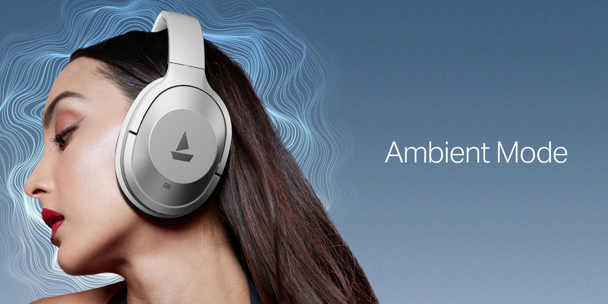Nirvana 751 ANC w/ Hybrid Active Noise Cancellation(~33dB), 65Hrs Battery, Fast Charge, Ambient Mode, Integrated Controls, Bluetooth Headphones with Mic Sterling Silver