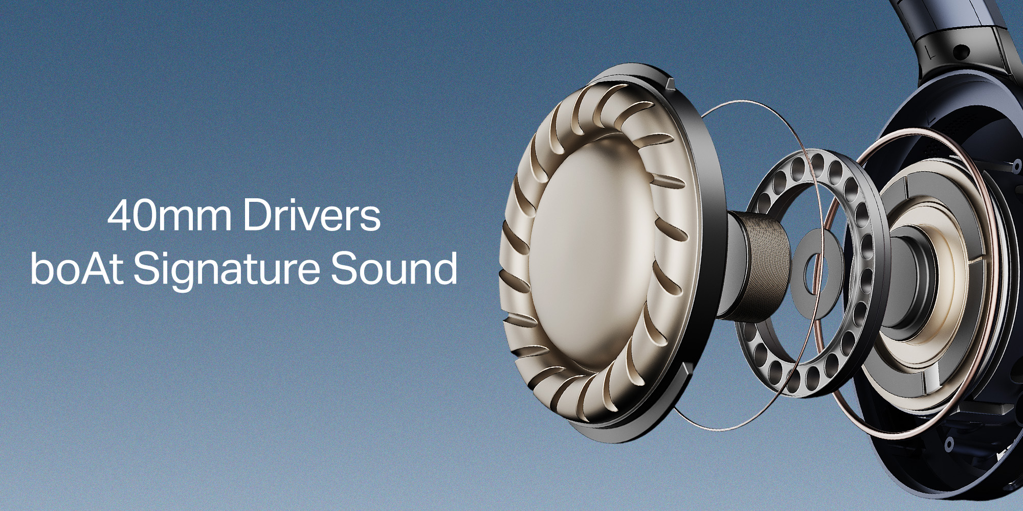Nirvana 751 ANC w/ Hybrid Active Noise Cancellation(~33dB), 65Hrs Battery, Fast Charge, Ambient Mode, Integrated Controls, Bluetooth Headphones with Mic Sterling Silver