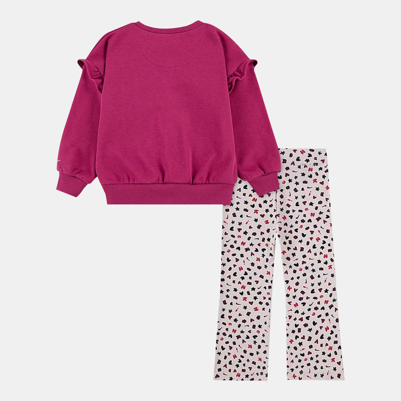 Kids' Essentials Printed Sweatshirt And Pants Femme Set