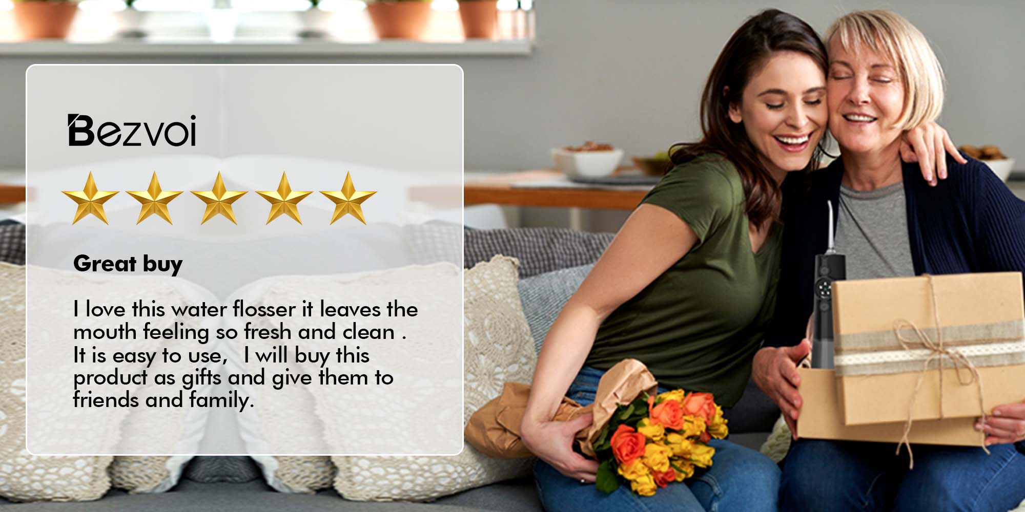 Water Dental Flosser Cordless: Water Floss Teeth Pick LED Display 5 Modes, 300ML Water Tank, IPX7 Waterproof Portable Oral Irrigator with 6 Jet Tips for Travel, Home (Black)