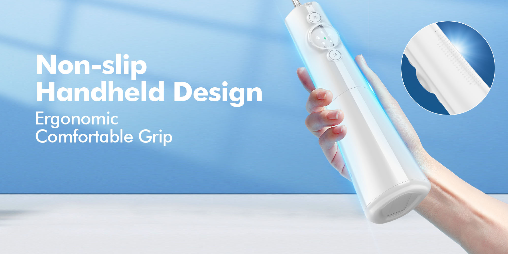 Water Dental Flosser Cordless: Water Floss Teeth Pick LED Display 5 Modes, 300ML Water Tank, IPX7 Waterproof Portable Oral Irrigator with 6 Jet Tips for Travel, Home