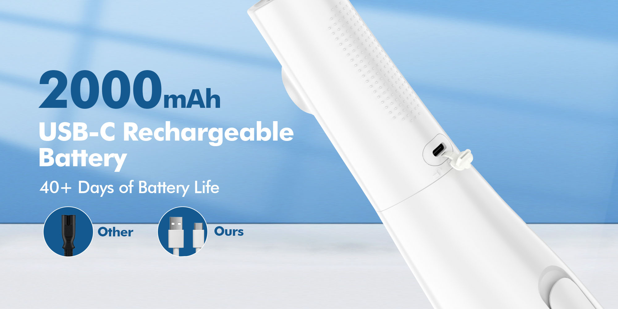 Water Dental Flosser Cordless: Water Floss Teeth Pick LED Display 5 Modes, 300ML Water Tank, IPX7 Waterproof Portable Oral Irrigator with 6 Jet Tips for Travel, Home