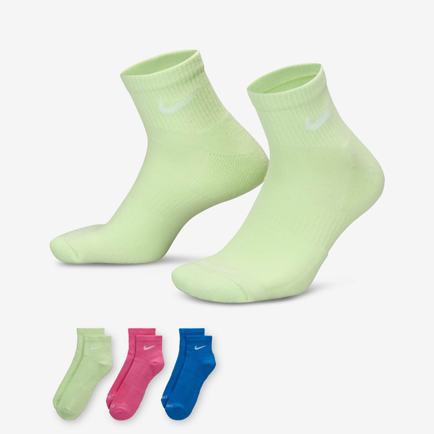 Everyday Plus Cushioned Training Ankle Socks (3 Pairs)