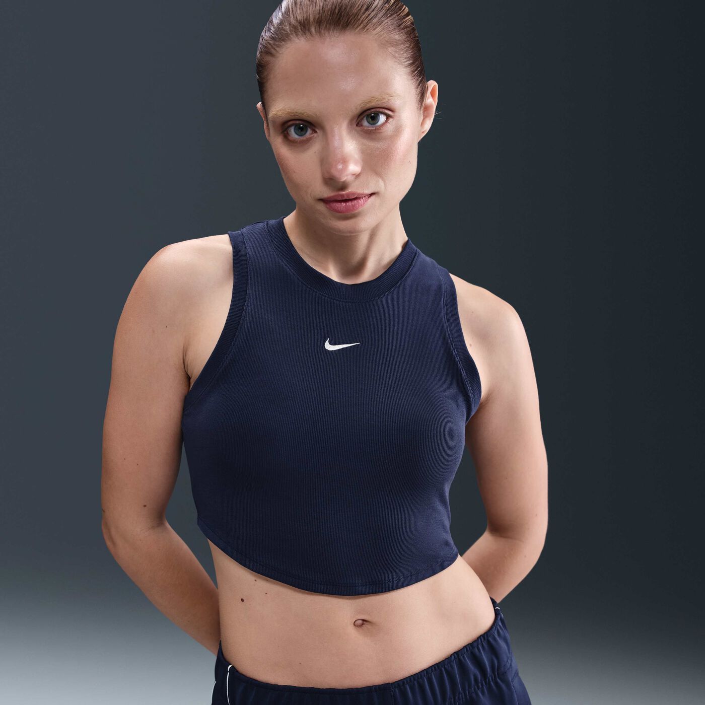 Women's Sportswear Chill Tight Cropped Mini-Rib Tank Top