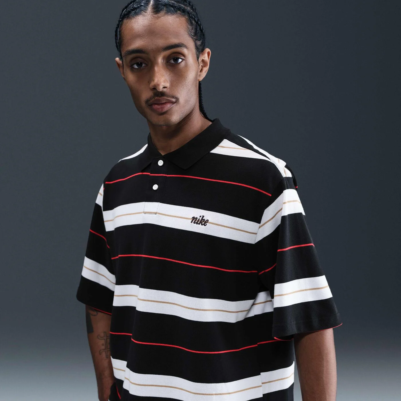 Men's Sportswear Club Striped Polo Shirt