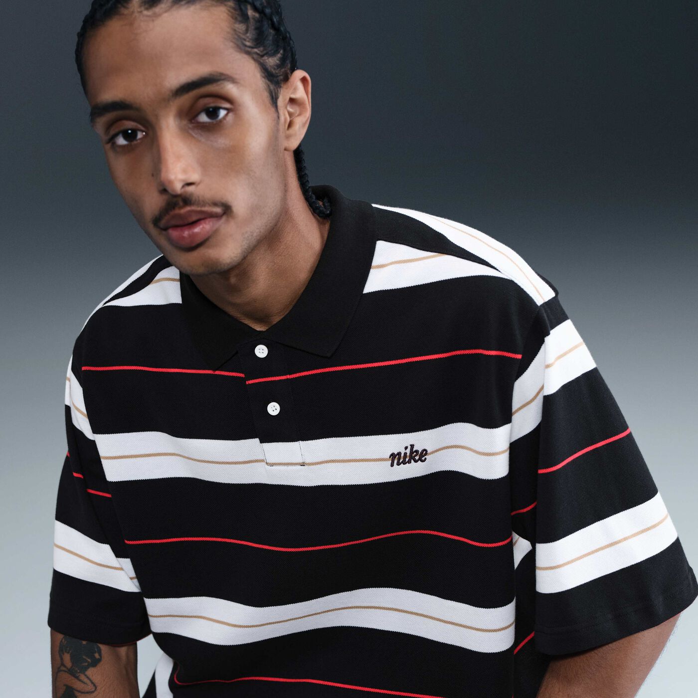 Men's Sportswear Club Striped Polo Shirt