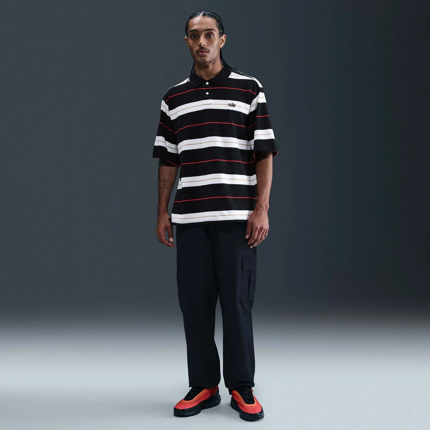 Men's Sportswear Club Striped Polo Shirt