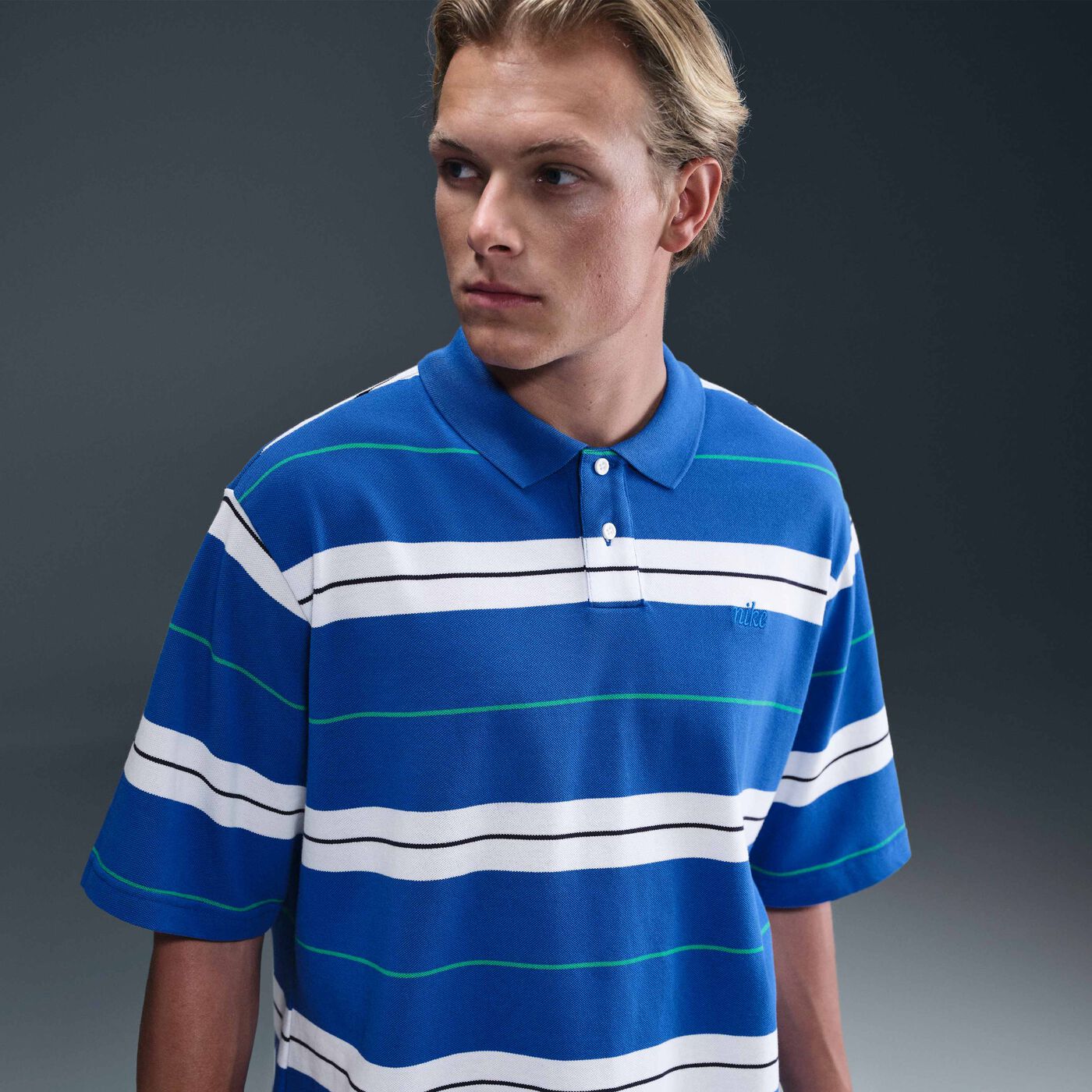 Men's Sportswear Club Striped Polo Shirt