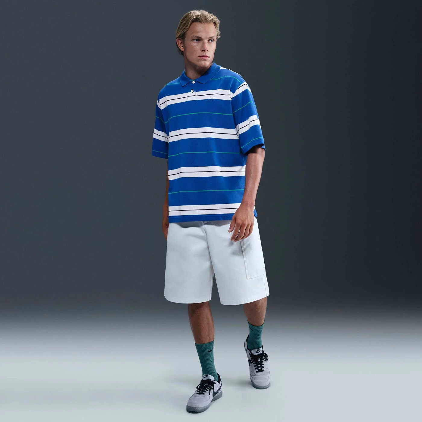 Men's Sportswear Club Striped Polo Shirt