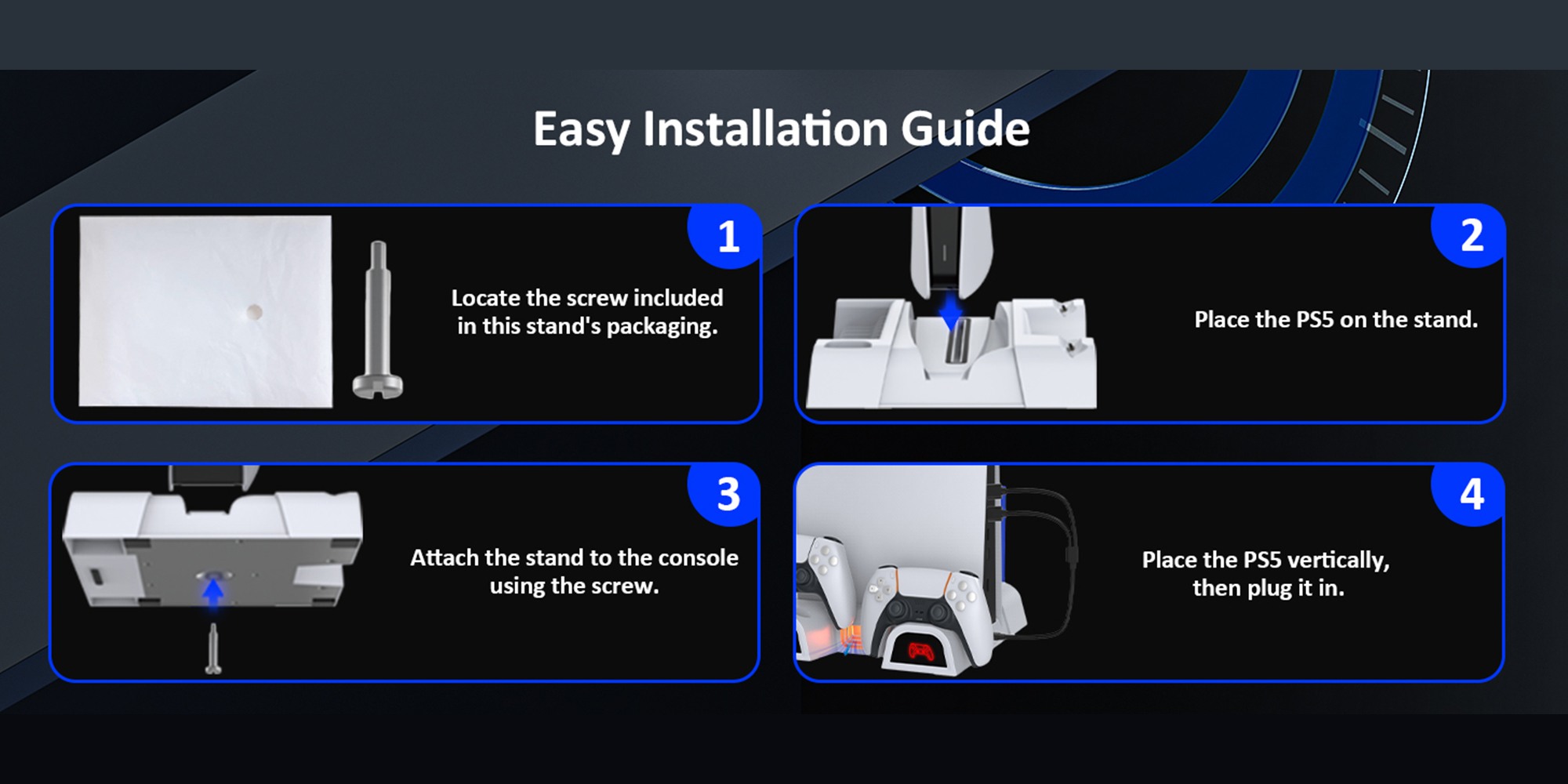 PS5/Slim/Pro Cooling Stand for Disc & Digital Console, PS5 Controller Charger with 3 Level Fan and 11Pcs Game Storage, PS5/Slim/Pro Accessories