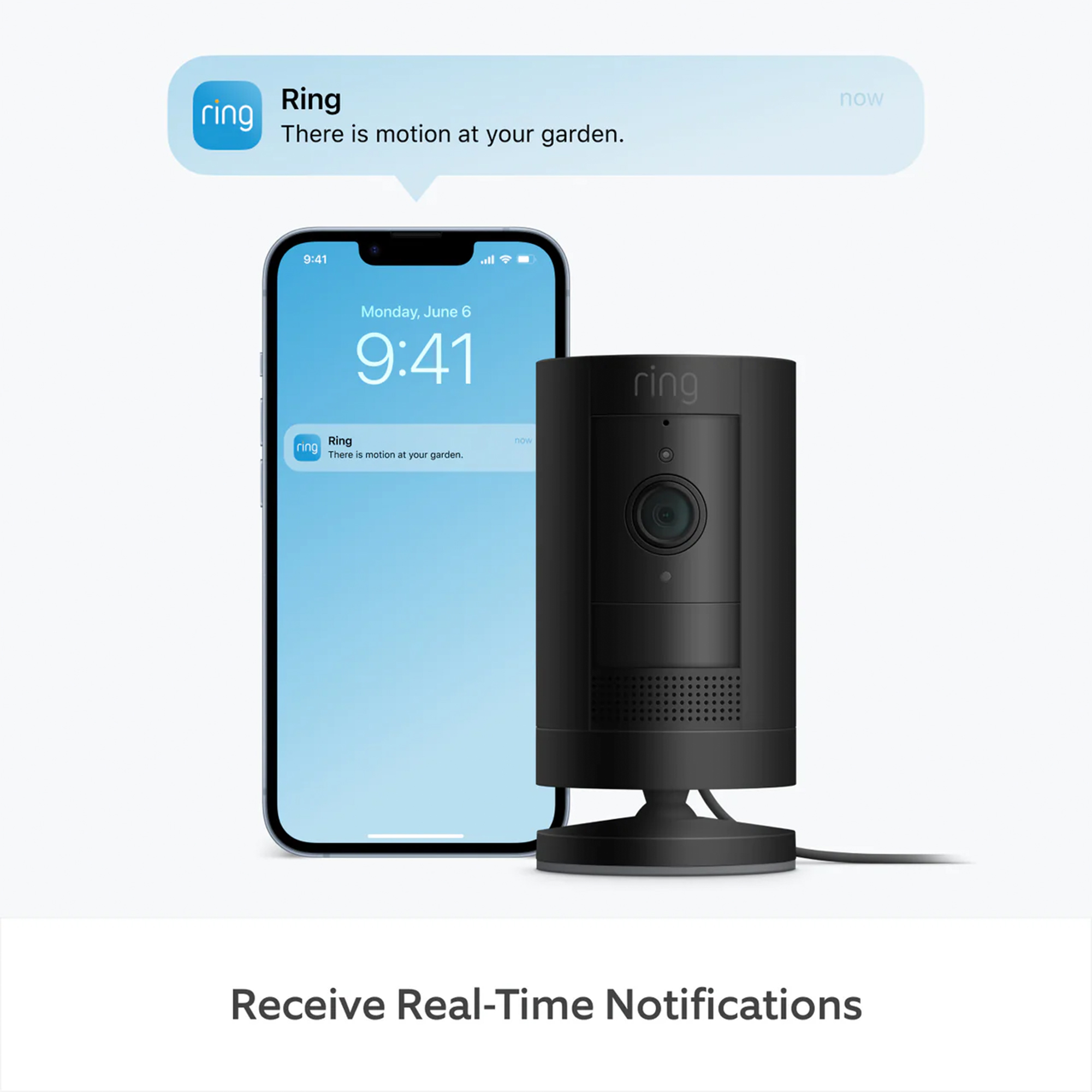Ring Outdoor Camera Plug-In (Stick Up Cam) | HD outdoor Security Camera with 1080p video, Two-Way Talk, Wifi, Works with Alexa | alternative to CCTV system | 30-day free trial of Ring Home