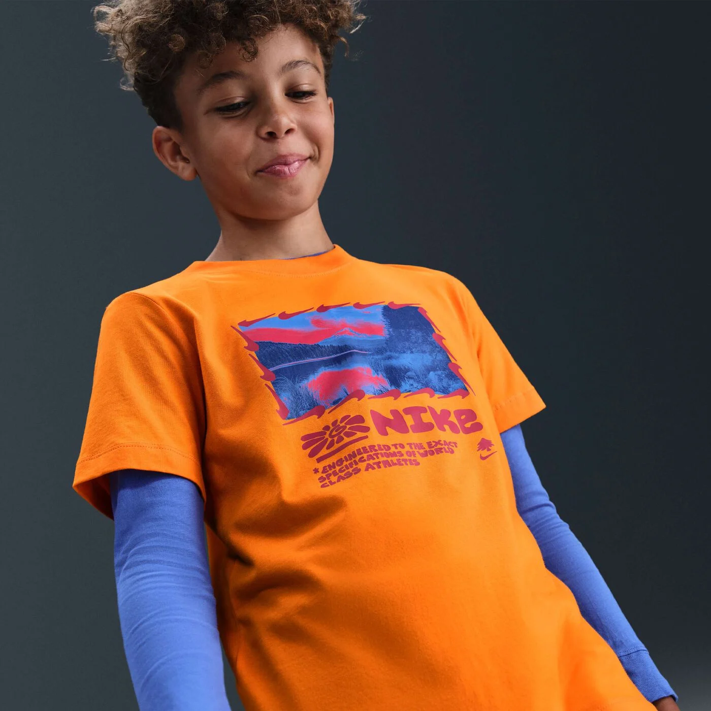 Kids' Sportswear Mountain Photo T-Shirt