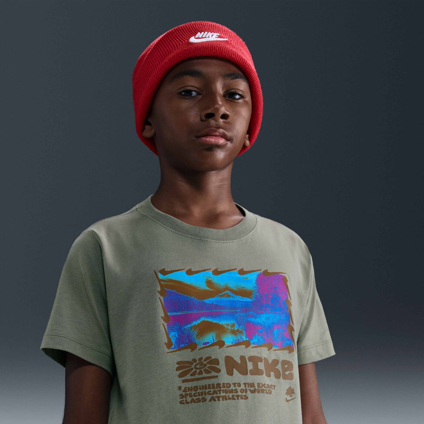 Kids' Sportswear Mountain Photo T-Shirt
