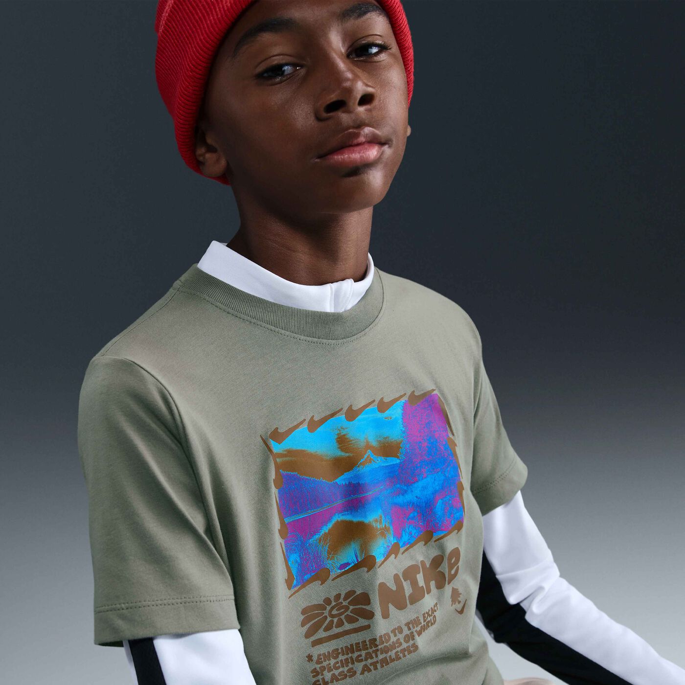 Kids' Sportswear Mountain Photo T-Shirt