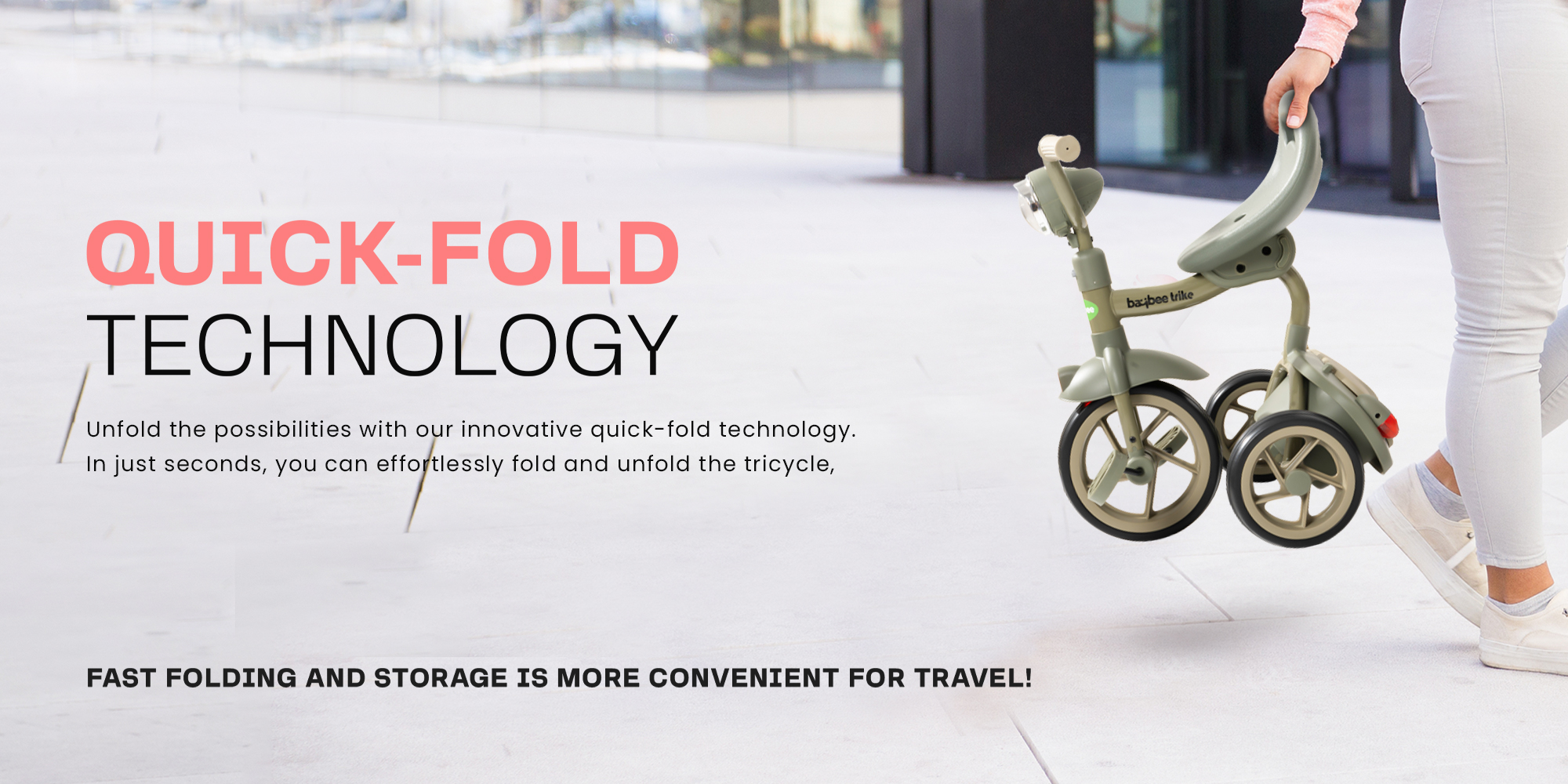 Flyer Tricycle for Kids Toddler Foldable Tricycle with Back Stroge & Head light for 2 to 5 Years Boys and Girls Kids Trike