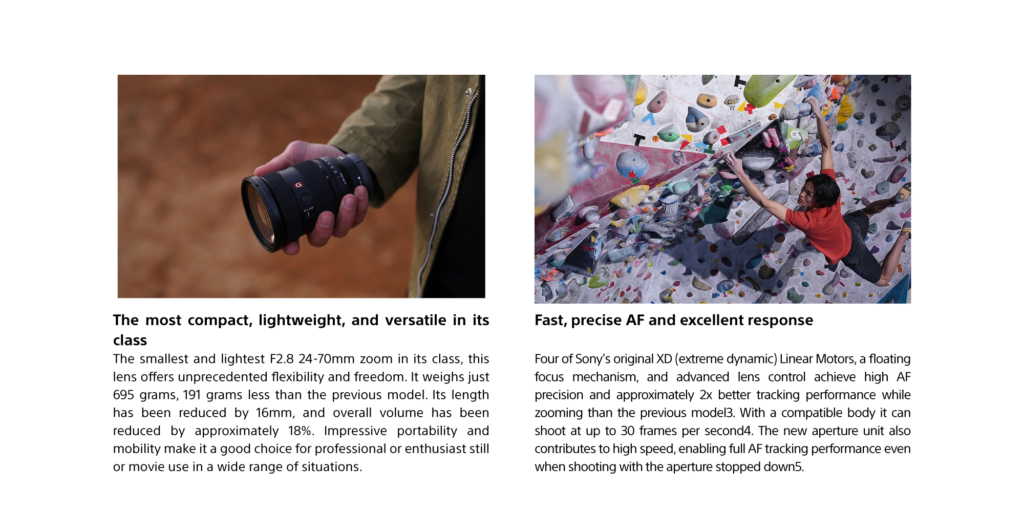 FE 24-70mm F2.8 GM II, E-Mount Full Frame New Generation F2.8 G Master Zoom Lens, Black, SEL2470GM2 Black