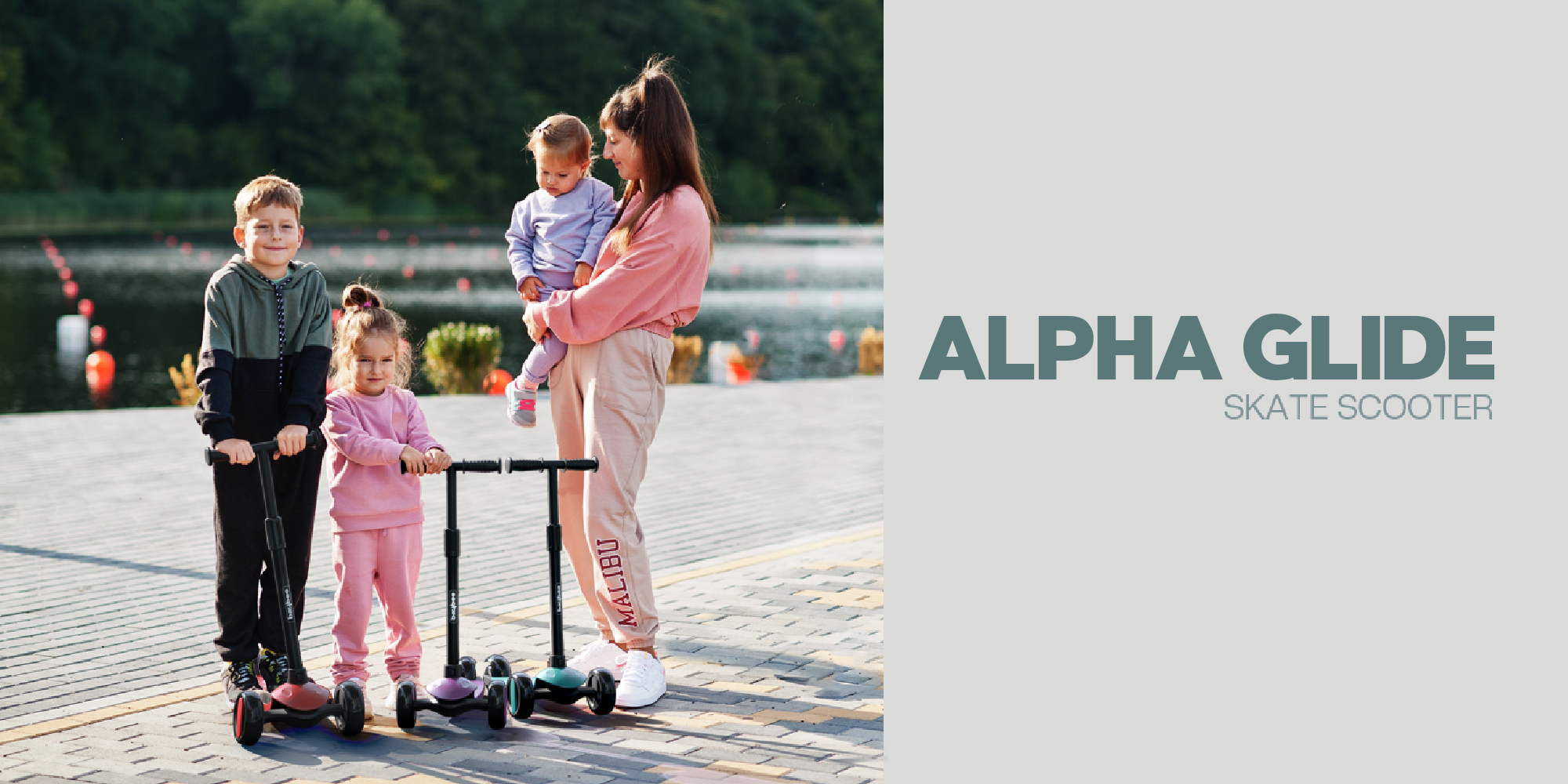 Alpha Skate Scooter for Kids 3 Wheel Kids Scooter with Foldable 4 Height Adjustable Handle Baby Scooter with LED PU Wheels Smart Kick Scooter for Children's 3 to 10 Years Boys Girls Pink