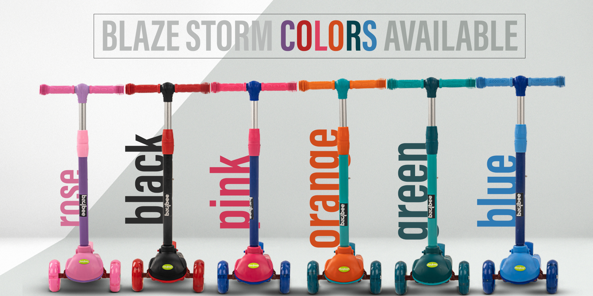 Baybee Blaze Storm Skate Scooter for Kids 3 Wheel Kids Scooter with 4 Height Adjustable Handle Baby Scooter with LED PU Wheels Smart Kick Scooter for Baby Scooter for Kids 3 to 8 Years Boy Girl Pink