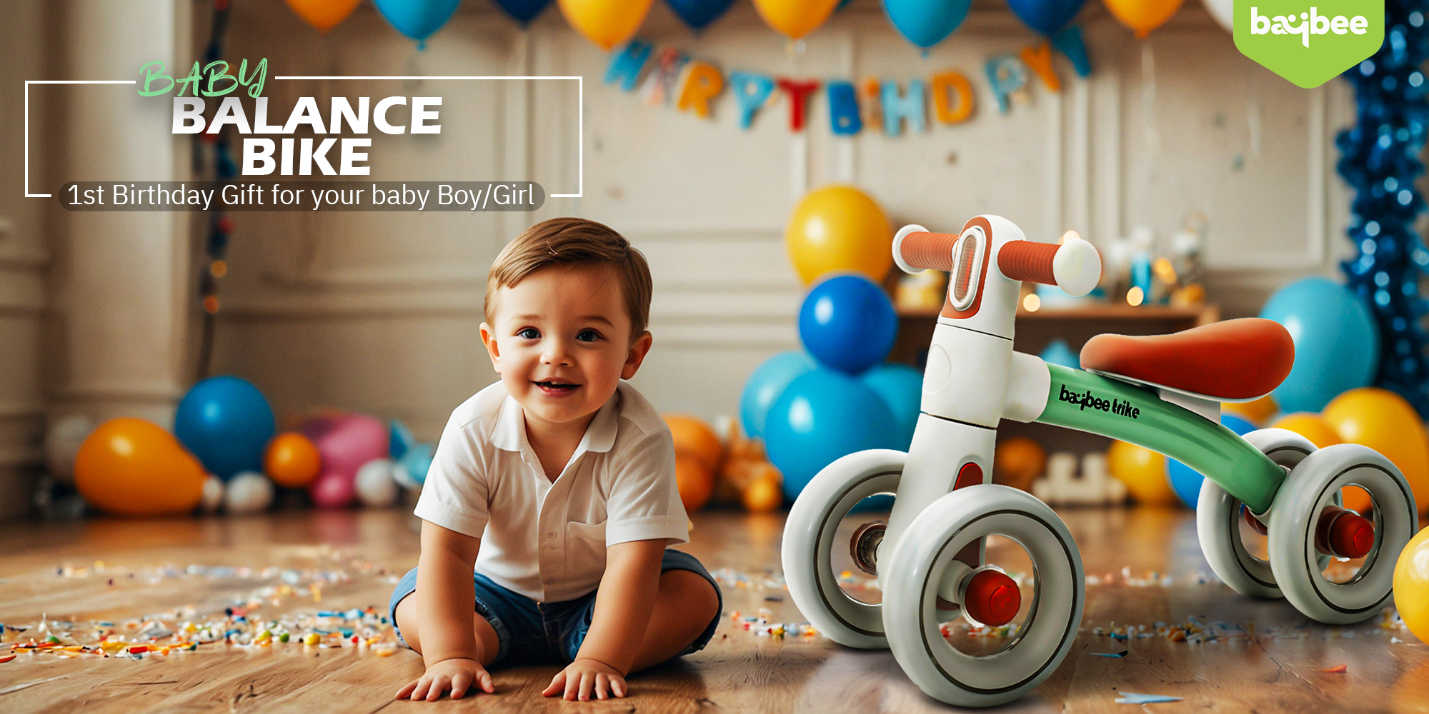 Kids Balance Bike Tricycles for Kids, 4 Wheels Toddlers Bike Ride on Toy with Widened EVA Wheels & Led Light Indoor Outdoor Play Baby Balance Cycle for Kids 12 to 24 Months Boys Girls Pink