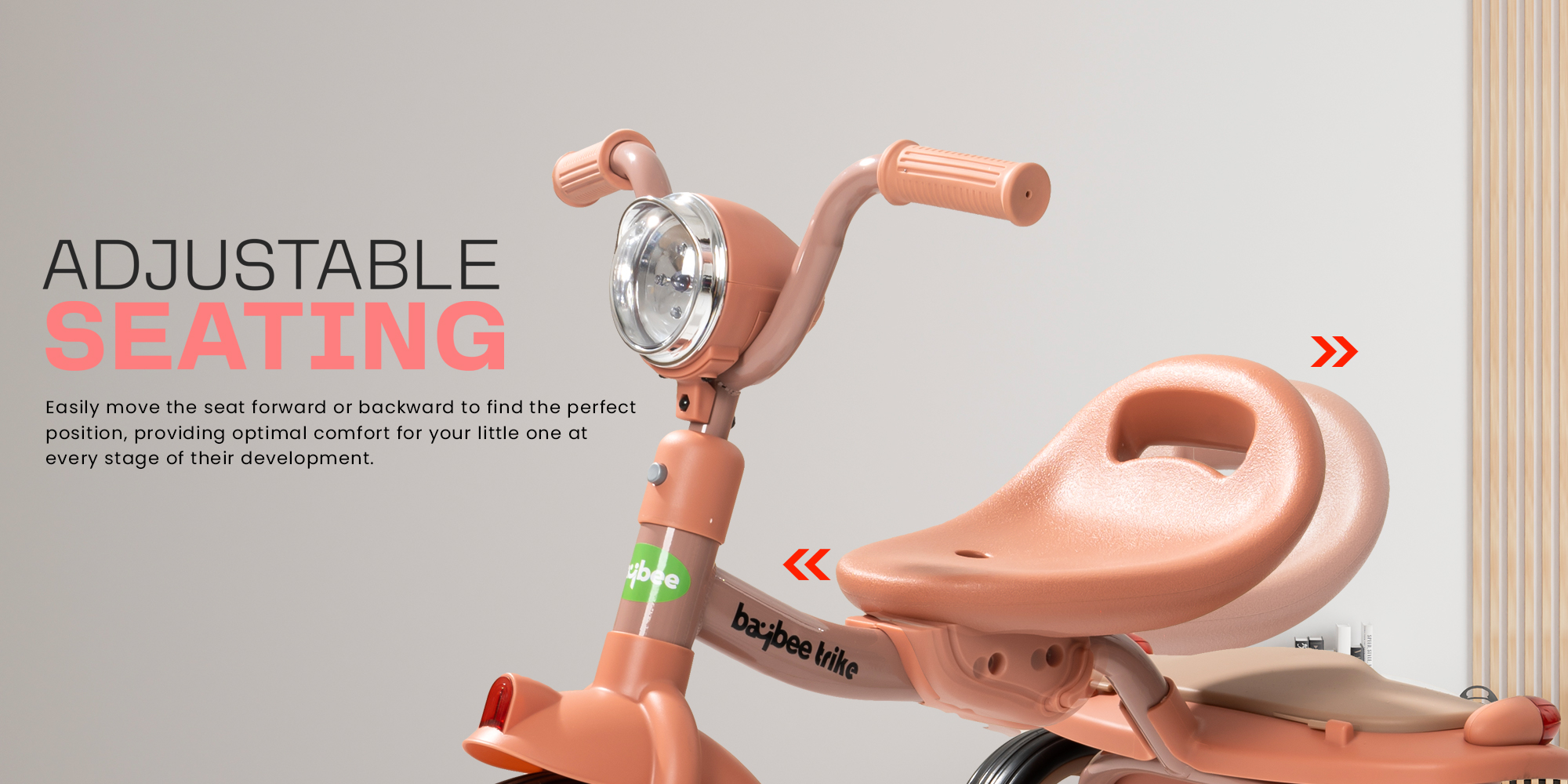 Baybee Flyer Tricycle for Kids Toddler Foldable Tricycle with Back Stroge & Head light for 2 to 5 Years Boys and Girls Kids Trike