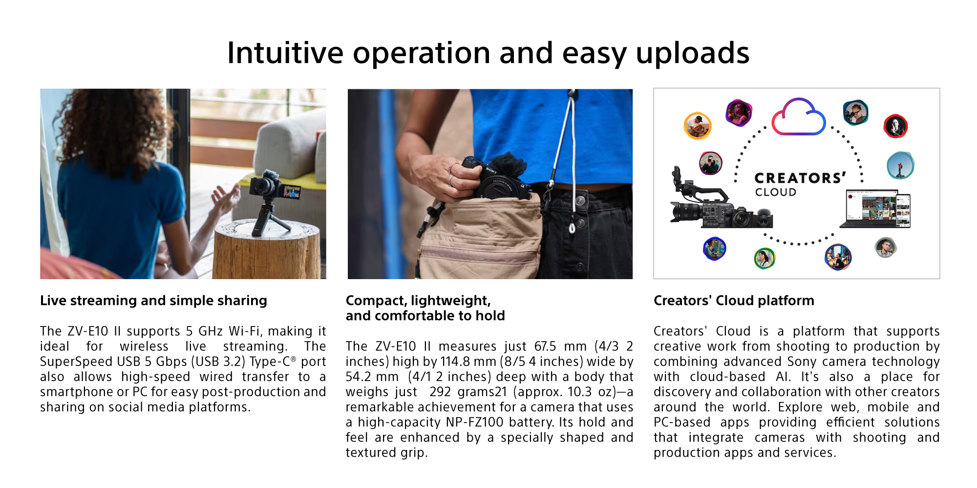Alpha ZVE10 II - APS-C Interchangeable Lens Mirrorless Content Creators’ Camera