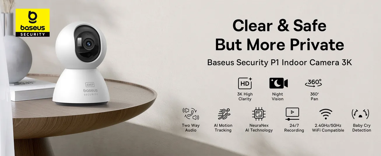4MP 3K Ultra HD Pan/Tilt Indoor WiFi Security Camera with Night Vision, 2-Way Audio, Motion Detection, Baby Monitor, Supports Micro SD Card up to 256GB, Compatible with Google Assistant and Amazon Alexa, Remote Management via APP