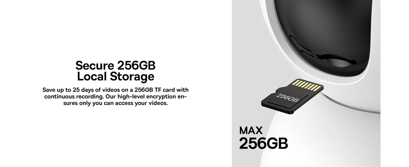 3MP 2K WiFi Indoor Security Camera with Pan Tilt, 8x Digital Zoom, 2-Way Audio, Night Vision, Motion Detection, Baby Monitor, Support Micro SD Card up to 256GB, Compatible with Google Assistant and Amazon Alexa, Remote Management via APP, Smart Home Monitoring, CCTV Camera for Home Security