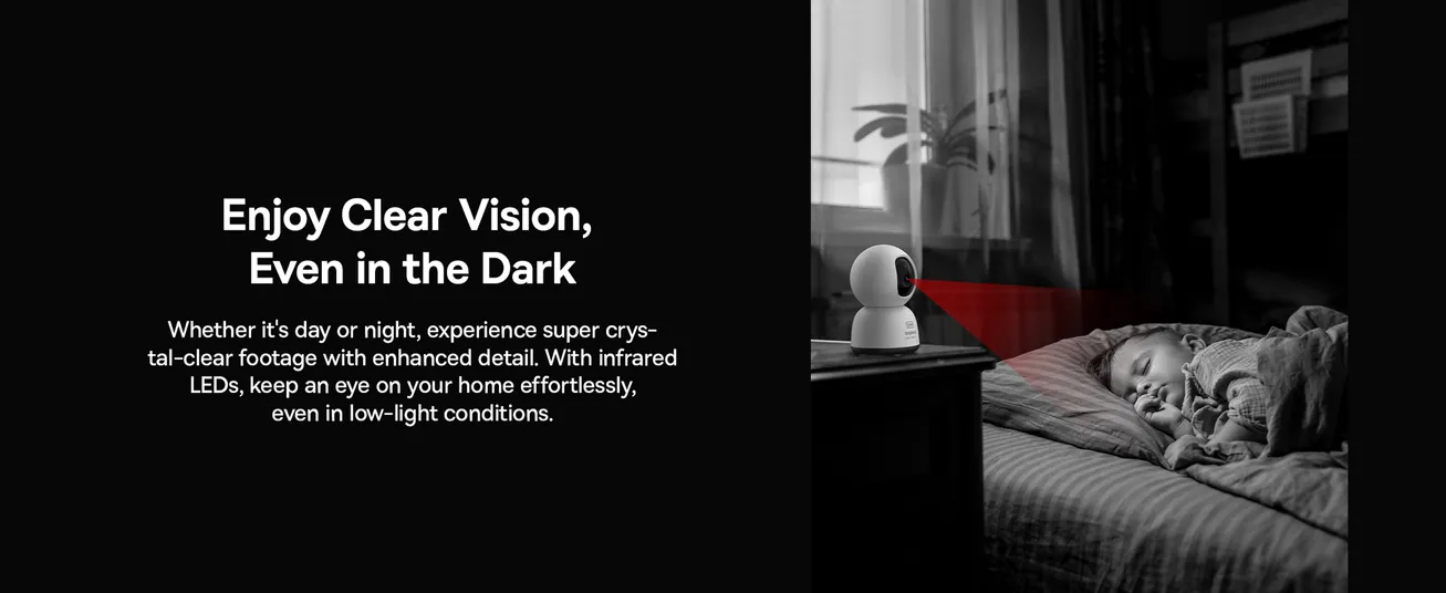 3MP 2K WiFi Indoor Security Camera with Pan Tilt, 8x Digital Zoom, 2-Way Audio, Night Vision, Motion Detection, Baby Monitor, Support Micro SD Card up to 256GB, Compatible with Google Assistant and Amazon Alexa, Remote Management via APP, Smart Home Monitoring, CCTV Camera for Home Security
