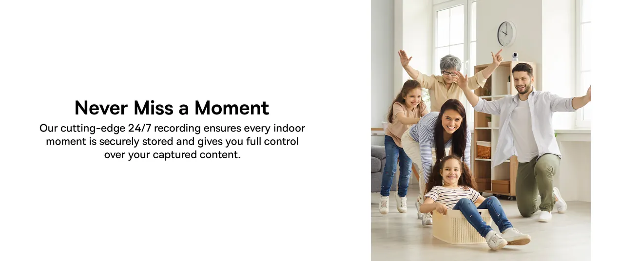 3MP 2K WiFi Indoor Security Camera with Pan Tilt, 8x Digital Zoom, 2-Way Audio, Night Vision, Motion Detection, Baby Monitor, Support Micro SD Card up to 256GB, Compatible with Google Assistant and Amazon Alexa, Remote Management via APP, Smart Home Monitoring, CCTV Camera for Home Security