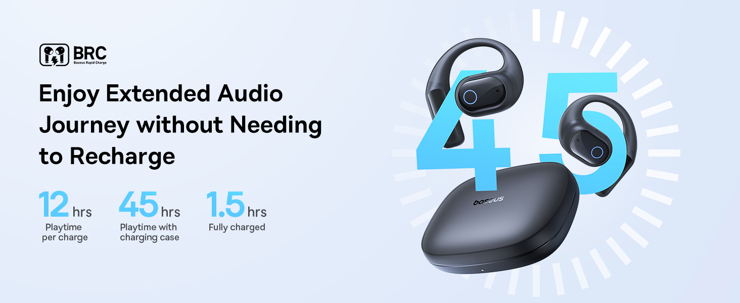 Open-Ear Earphones with Ear Hooks, Wireless Bluetooth 5.4, IP54 Waterproof, Air Conduction Technology, Sports Earbuds for Running, Gym, Cycling, Outdoor Activities, Sweatproof, Comfortable and Secure Fit for Active Lifestyles, Compatible with iOS & Android Devices Cosmic Black