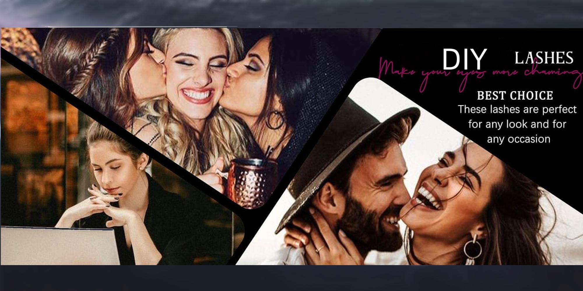 4 Styles DIY Eyelash Extension Kit 640 Clusters, 9-16mm Mixed Individual Lashes Cluster, Natural Curl Personal Eyelash Set, Segmented False Eyelashes, Thick Eyelashes