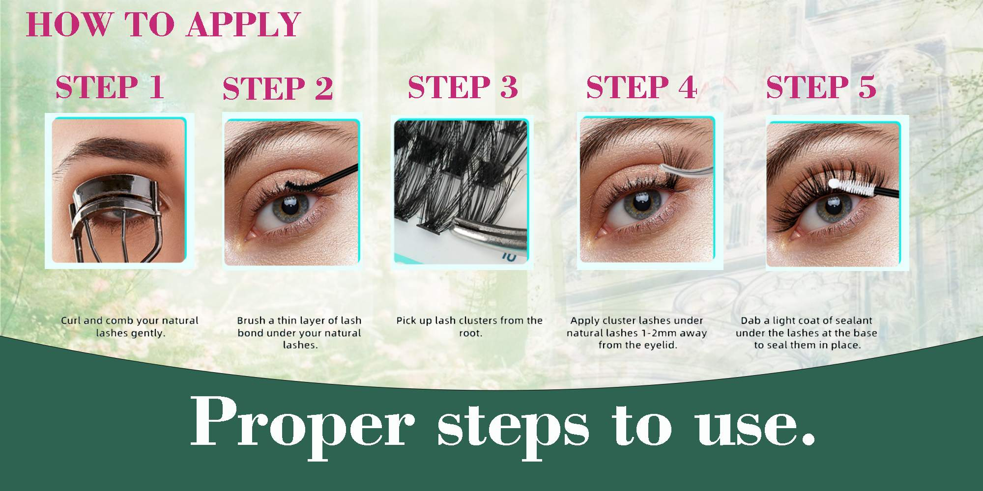 4 Styles DIY Eyelash Extension Kit 551 Clusters, 10-16mm Mixed Individual Lashes Cluster, Natural Curl Personal Eyelash Set, Segmented False Eyelashes, Thick Eyelashes