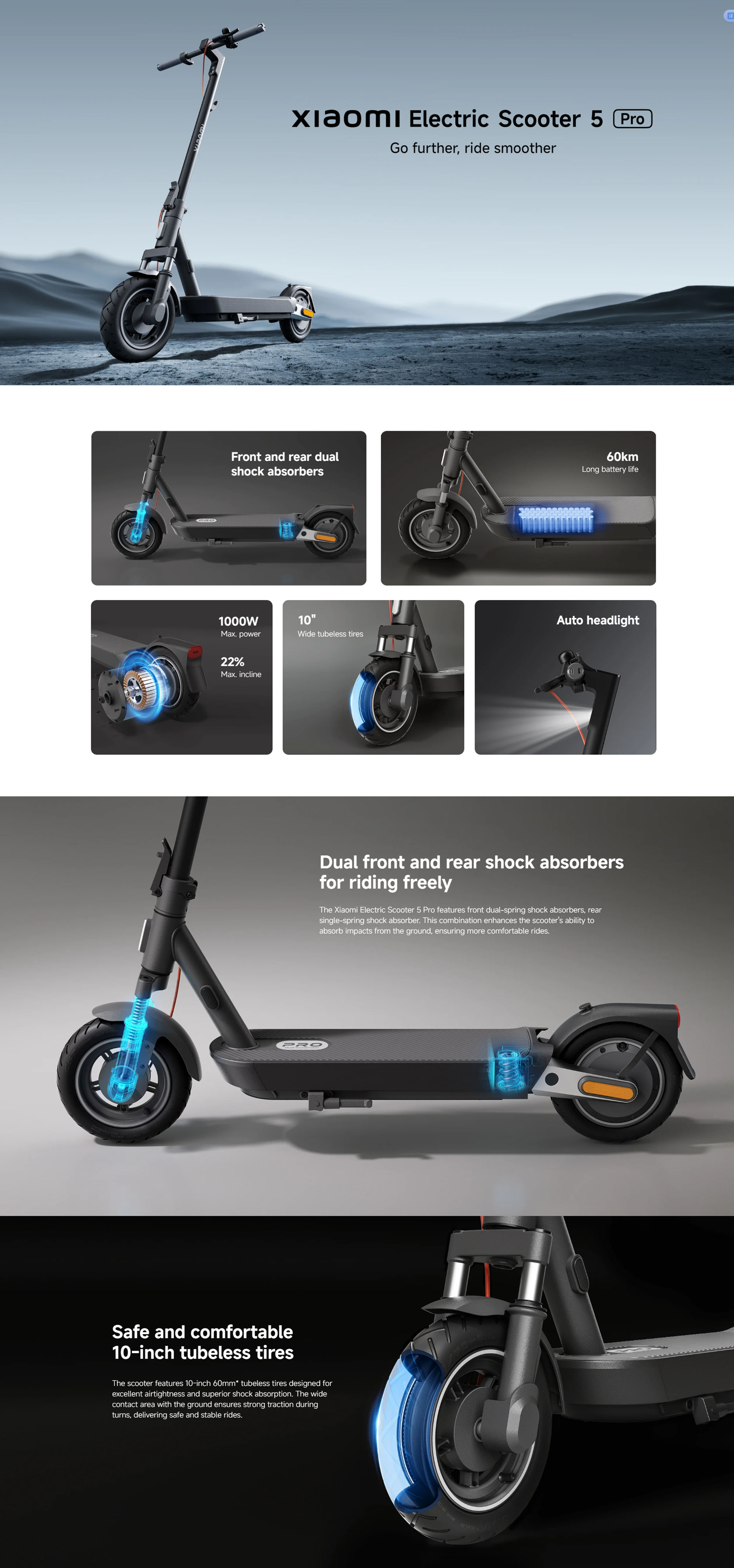 Electric Scooter Electric Scooter 5 Pro BHR9611GL Grey
